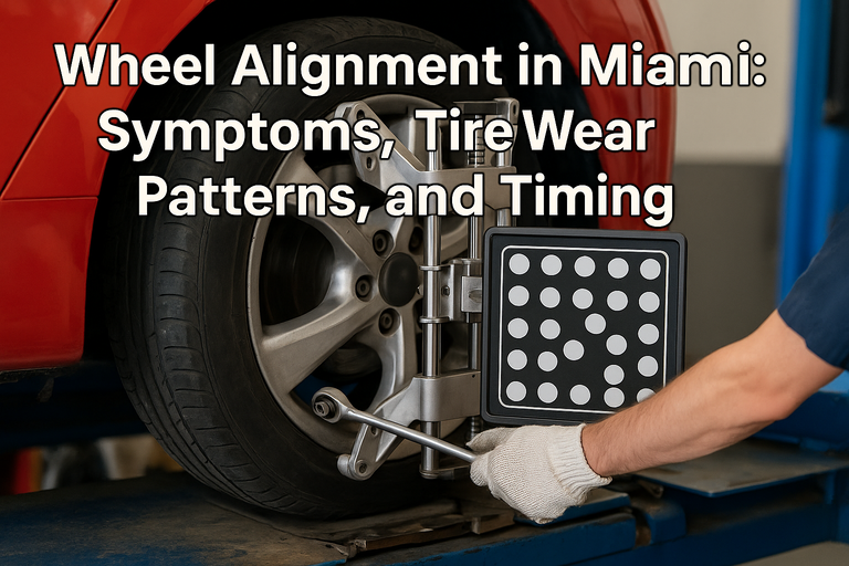 Wheel Alignment in Miami: Symptoms, Tire Wear Patterns, Pricing Factors, and When to Align